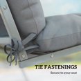 thumbnail image 4 of 4-Piece Patio Chair Cushion Set, Light Grey Replacement Seat and Back Cushions with 2 Pillows, Fade-Resistant Polyester, Tufted Design for 3-Seater Garden Swing or Outdoor Bench, 4 of 7