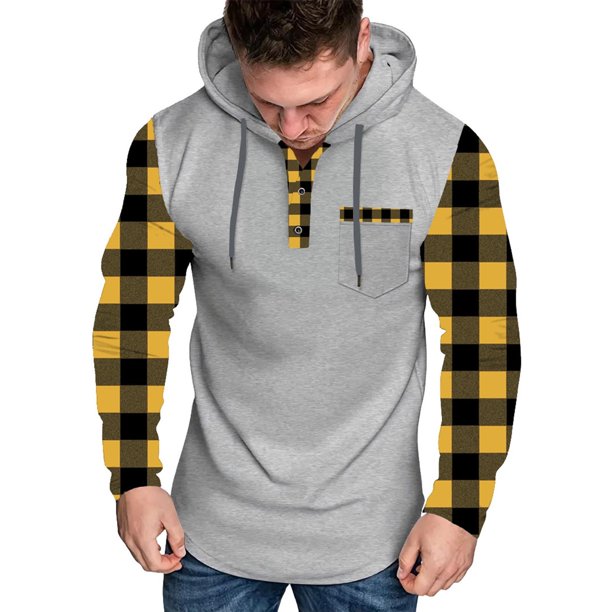 Sudadera con capucha para hombre, informal, de moda, de manga larga, lisa, con capucha, blusa de poliéster.