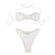 thumbnail image 1 of Conjunto traje baño para mujer, top con cuello halter y calzoncillos cintura traje baño piezas con 3D, 1 of 3