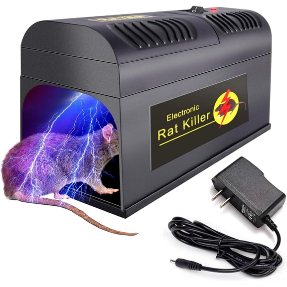 Electric Mouse Traps Indoor for HomeElectric Rat Trap with Powerful Voltage , Electric mouse trap Zapper with Pet Safe Trigger, Black