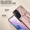 thumbnail image 2 of for Samsung Galaxy S21 FE Case, Wallet Phone PU Leather Case with Card Holder Crossbody Cover for Women Girls Strap Wristlet RFID Blocking Shockproof Protective Cover for Samsung S21 FE,Rosegold, 2 of 9