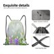 thumbnail image 4 of Fotbe Purple Butterfly On Wild Bolsa Mochila con Cordón Estampada, Bolsa de Gimnasio Deportiva, Bolsa Cinch, Bolsa con Cordón para Hombres y Mujeres-Small, 4 of 6