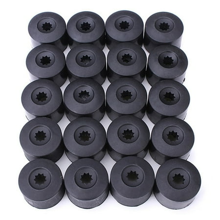 - MATCC 20pcs 17mm Wheel Nut Bolt Cover Cap For VW Golf MK4 Passat 16x Normal + 4x Locking Black ABS Plastic US