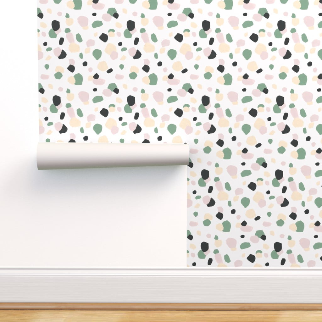 Peel-and-Stick Removable Wallpaper Modern Abstract Rocks Terrazzo Stones Minimal 