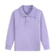 thumbnail image 2 of Ceisia Kids' Solid Color Long Sleeve Polo Shirt for Back-to-School & Casual Wear Purple 140 Gifts, 2 of 4