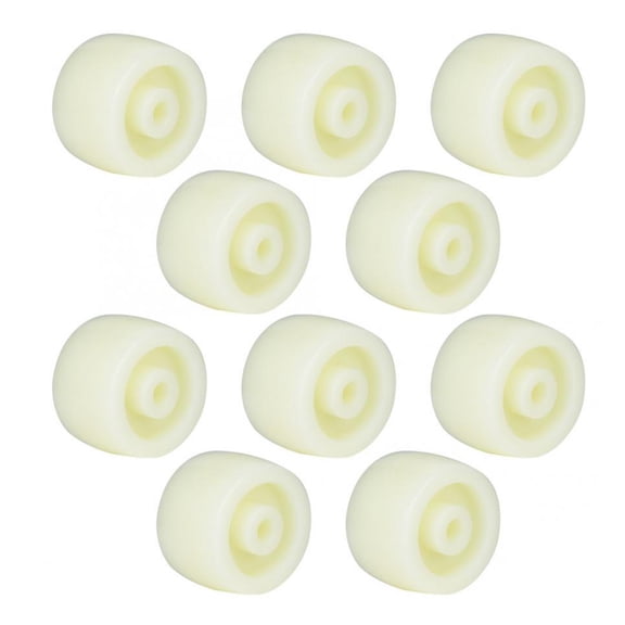 10Pcs 1.5in 40kg Nylon Round Pulley Wheel Small Flat Car Trolley Anti-Skid Directional Roller Caster Furniture Supporting Wheel