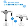 thumbnail image 2 of Boat Seat Pedestal Aluminum Swivel Boat Seat Pedestal Seat Mount Plate with Slide Boat Chair Base Mounting Brackets Boat Seat Accessories agreeable, 2 of 9