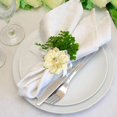 thumbnail image 5 of Paquete de 12 servilleteros de aleación con soporte para servilleteros con forma de flor hueca para bodas, fiestas, banquetes, cenas navideñas, delicados servilleteros, decoración (dorado), 5 of 5