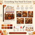 thumbnail image 4 of 3D Pearl Autumn & Thanksgiving Diamond Art Kit, Autumn Pearl Painting Kit with Frame, DIY Fall Harvest Pearl Art Craft for Adults, Seasonal Wall Decor & Party Gift, 4 of 6