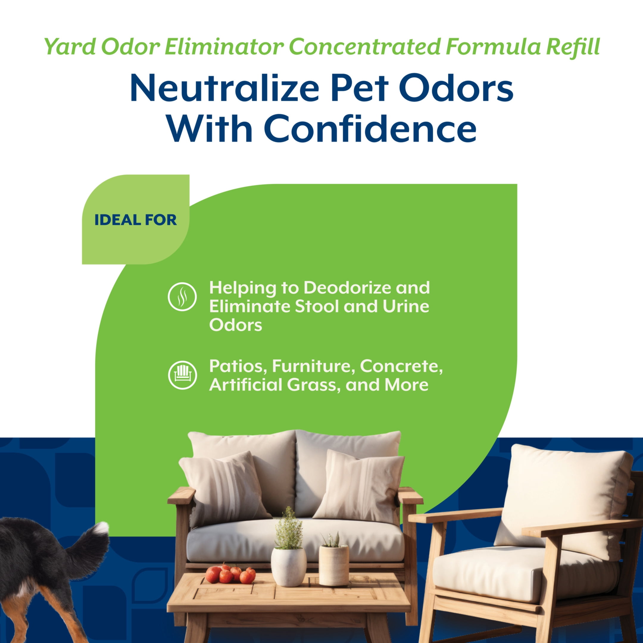 NaturVet Yard Odor Eliminator Concentrate Refill, 64 fl oz