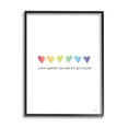 thumbnail image 2 of Stupell Industries Love Makes World Go Round Rainbow Heart Ombre Graphic Art White Framed Art Print Wall Art, 16x20, by House Fenway, 2 of 5