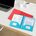 thumbnail image 4 of RBCKVXZ Light Blue Plastic Folders With Pockets Heavy Duty Pocket Folders Letter Size File Folders For Documents Office School, 4 of 5