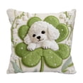 thumbnail image 2 of Tuvgenk Comfort Throw Pillow Covers 16x16 in Square Dog Spring Pillow Covers Home Decorative Embroidered Animals Couch Cushion Covers with Zipper, 2 of 7
