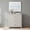 Sharkey Gray Frame/Brushed Stainless Steel Hardware, variant on Martha Stewart Lily Pond Modular 3-Drawer Wooden Storage Media Cabinet with Gunmetal Hardware, Solid Wood Frame and Legs, Slate Blue