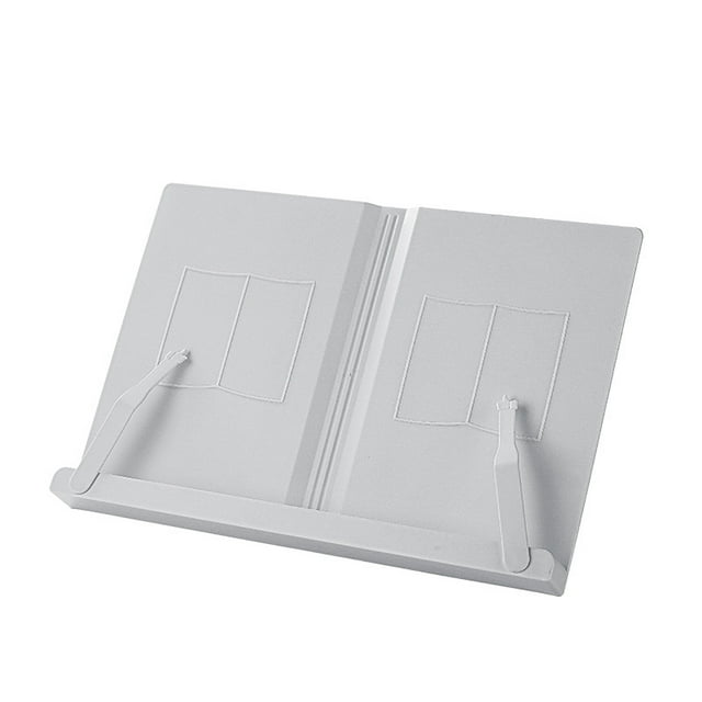 Fiudx Atril de Lectura Multifuncional, Ángulo Ajustable para Mayor Comodidad Visual, Paso de Página con Una Sola Mano, Panel Grande para Materiales Gruesos, Organizador de Escritorio Versátil, Ideal