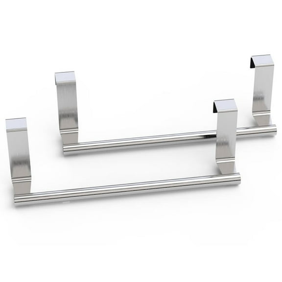 Towel Rack for Cabinet,Strong Steel Kitchen Over Cabinet Towel Bar Holder,9" Wide - 2 Pack