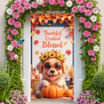 thumbnail image 3 of Decorative Design Thanksgiving Banner Sunflower Dog Autumn Decorations Thankful Grateful Blessed Banner for Fall Gathering Harvest Celebration, 3 of 9