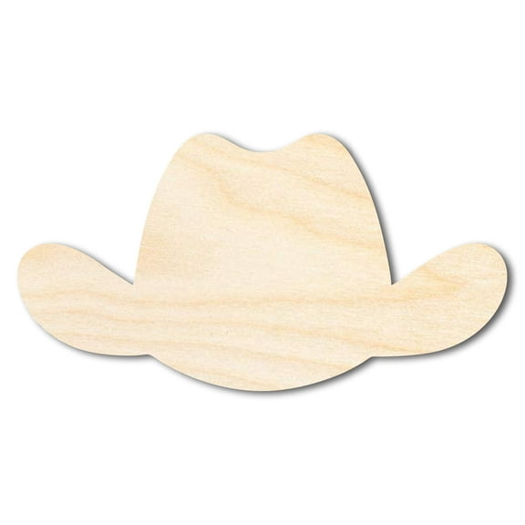 Unfinished Wood Cowboy Hat Shape 5" / 1/8"