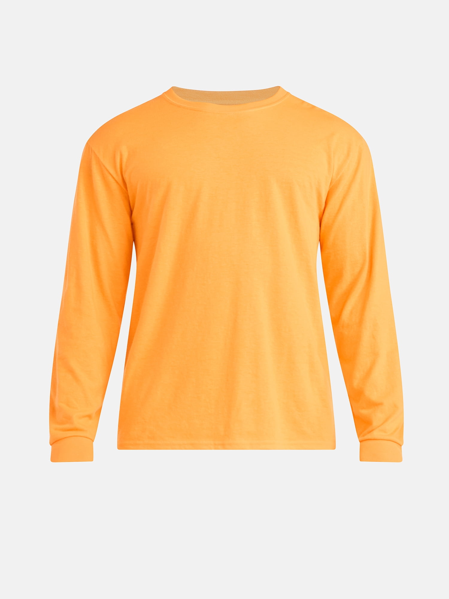 Athletic Works Men's and Big Men's Cotton Tee with Long Sleeves, Sizes S-3XL