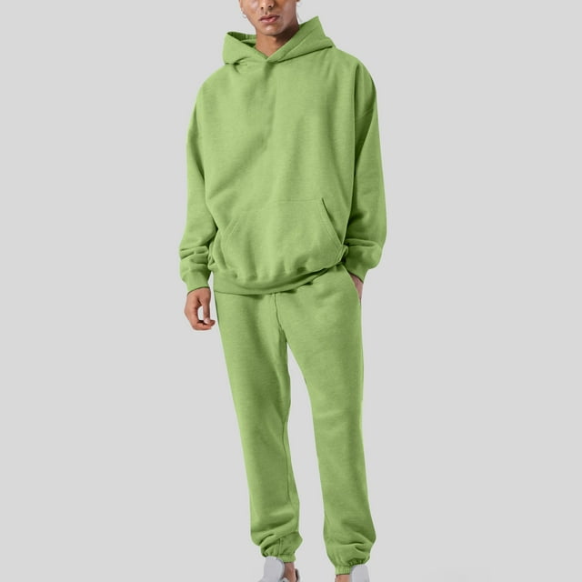 TIMIFIS Men's Tracksuit 2 Piece Hooded Athletic Sweatsuits Pullover Casual Running Jogging Sport Suit SetsFall