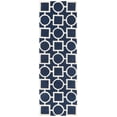 thumbnail image 2 of SAFAVIEH Chatham Francis Geometric Wool Runner Rug, Dark Blue/Ivory, 2'3" x 7', 2 of 6