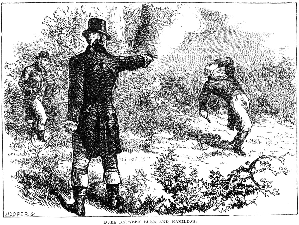 Hamilton Burr Duel 1804 Nan ArtistS Reconstruction Of The Duel Fought