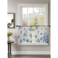 thumbnail image 2 of Sheer Curtains 45 Inch Length 2 Panels Set for Kitchen, Blue Coastal Starfish Semi Sheer Curtains for Windows, Beach Ocean Nautical Shells Conch Voile Window Treatments Rod Pocket Curtain, 2 of 7