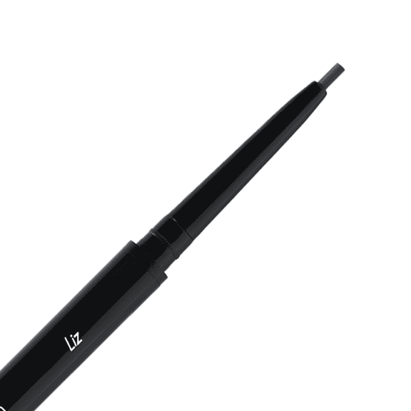 Eye Embrace Liz Micro Tip Pen: Medium Gray Ultra-Fine Eyebrow Pencil Waterproof, Double-Ended Automatic Micro-Tip & Spoolie Brush, Cruelty-Free