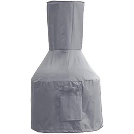 Chiminea Defender - Durable, Weather-Proof Chiminea Fire Pit Cover (Grey)$$Garden & Patio