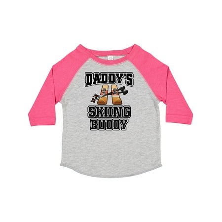 

Inktastic Daddys Skiing Buddy Kids Skis Gift Toddler Boy or Toddler Girl T-Shirt