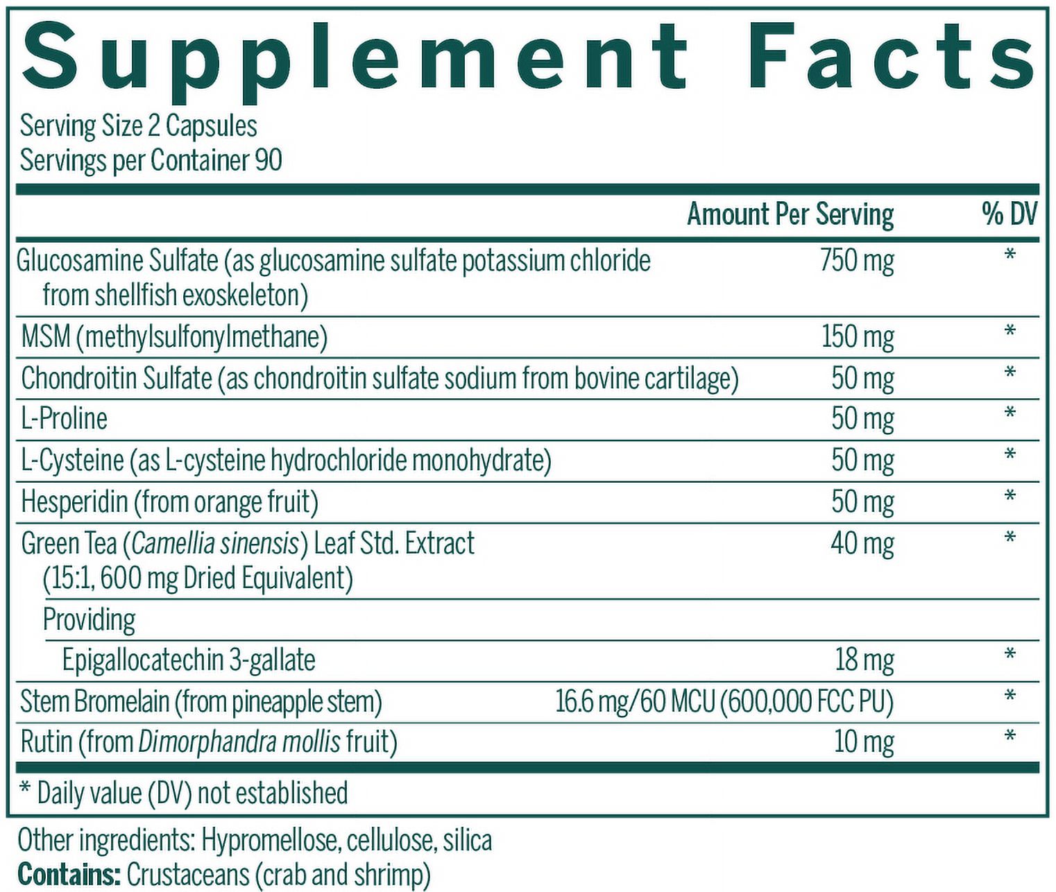 Genestra Brands Glucosamine Complex | Combination of Glucosamine Sulfate, Chondroitin Sulfate, Amino Acids and Herbal Ingredients | 180 Capsules