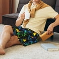 thumbnail image 3 of Wukai Retro Truck Men’s Short Pajama Pants With Pockets Soft Sleep Pj Shorts for Men-Small, 3 of 6