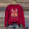 thumbnail image 2 of toraway Robe Chandail en Molleton pour Femmes Manches Courtes T-Shirts Graphiques Décontractés à Manches Longues Col Rond Chandails en Molleton Chandail Tops pour Femmes G, 2 of 3