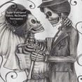 thumbnail image 3 of Janrevotw Day Of The Dead Shower Curtain, Love Skull Skeleton Marriage Eternal Love Theme Spanish Art, Bathroom Decor 72 X 72in, 3 of 6