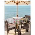 thumbnail image 2 of Easter Outdoor Tablecloth - 60x60 Inch Square Dining Table Cover, Retro Spring Bunny Eggs Tulip Farm Wooden Grain Waterproof Outdoor Table Cloth with Umbrella Hole & Zipper for Picnic/Patio/Party, 2 of 7