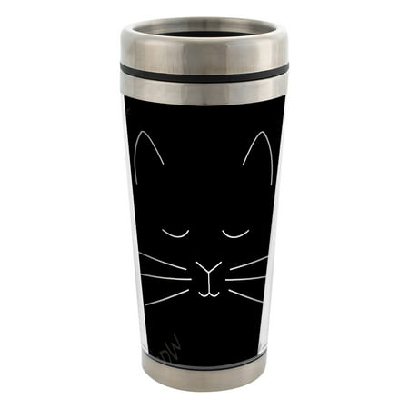 

Cat Face Stainless Steel 16 oz Travel Mug with Lid
