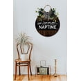 thumbnail image 5 of Please Don't Knock, It's Naptime Sign Farmhouse Wood Sign Front Porch Decor Rustic Wooden Sign Wall Decor Hanging Wooden Decorations with Bow-Knot for Home Porch Wall Door, 11 x 11 inch, 5 of 5