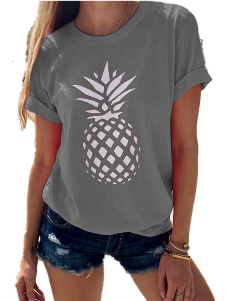 Short Sleeved T-shirt Pineapple Tee 