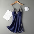 thumbnail image 2 of Vestido de falda con tirantes de satén para mujer Lencería sexy Ropa de casa Pijama Camisón Wmkox8yi  FGJ1156, 2 of 4