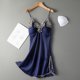 thumbnail image 2 of Vestido de falda con tirantes de satén para mujer Lencería sexy Ropa de casa Pijama Camisón Wmkox8yi  FGJ1156, 2 of 4