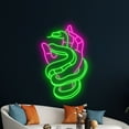 thumbnail image 5 of Handmadetneonsign Snake Wrapped Around A Hand Neon Sign, Snake Neon Art Decor, Snake Wall Decor, 5 of 5