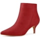 thumbnail image 1 of Botines de tacón de aguja con punta en punta para mujer Perphy Rojo 40, 1 of 5