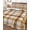 Brown, Beige, Cream, variant on Quilt King Size Bedding Set, Orange Green Checked Reversible Summer Quilt 3 Pieces, Fall Thanksgiving Buffalo Plaid Lightweight Bedspreads Coverlets with 2 Pillow Shams for All Seasons