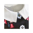 thumbnail image 5 of Girls Dress Fit-and-flare Flower Print Party Long Sleeve Cute 12, 5 of 6