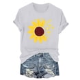 thumbnail image 3 of NAMTYQX Womens Shirts Dressy Casual Loose Graphic Airoft Round Neck Light Bedrucktes Plus Size Casual Short Sleeve Tshirts Shirts for Women Graphic White Size XL, 3 of 5