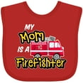 thumbnail image 3 of Inktastic My Mom is a Firefighter with Fire Truck Boys or Girls Baby Bib, 3 of 4