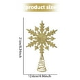 thumbnail image 2 of SMKE Glitter Snowflake Tree Topper,Metal Star Xmas Treetop,Sparkling Gem Snowflake Tree Topper,Snowflake Xmas Decor,Holiday Tree Top Ornament,Glitter Treetop Snowflake Decor Gold A 8.34", 2 of 3