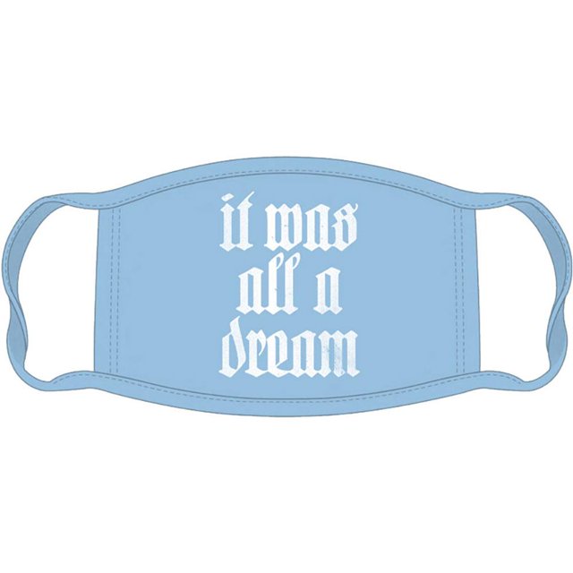 Biggie Smalls - Mascarilla All A Dream para Adultos Unisex (Azul Claro, Blanco)