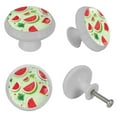 thumbnail image 4 of Watermelon Fluorescent Drawer Pulls with Screws - Round 4-Pack Glow-in-the-Dark Knobs for Cabinets, Wardrobes, and Dressers – Decorative Dresser Hardware, Door Pulls, 4 of 6