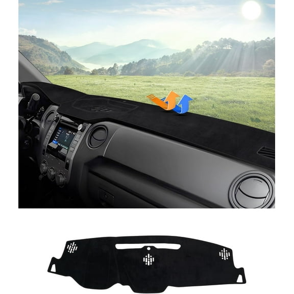 Canvcle Dashboard Cover Mat for 2015-2020 Chevy Chevrolet Tahoe/Suburban/GMC Yukon Accessories Dash Cover Flannel Dash Mat Sunshade Glare UV Rays Protector